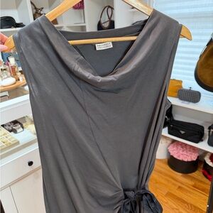 Brunello Cucinelli Charcoal Asymmetrical Dress